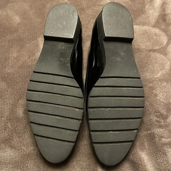 SALVATORE FERRAGAMO Black Patent Slip On Minimalist Loafer - sz 7.5 - Picture 10 of 10